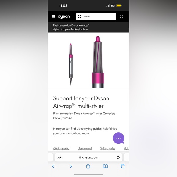 First-generation Dyson Airwrap™ styler Complete Nickel/Fuchsia - Picture 1 of 3